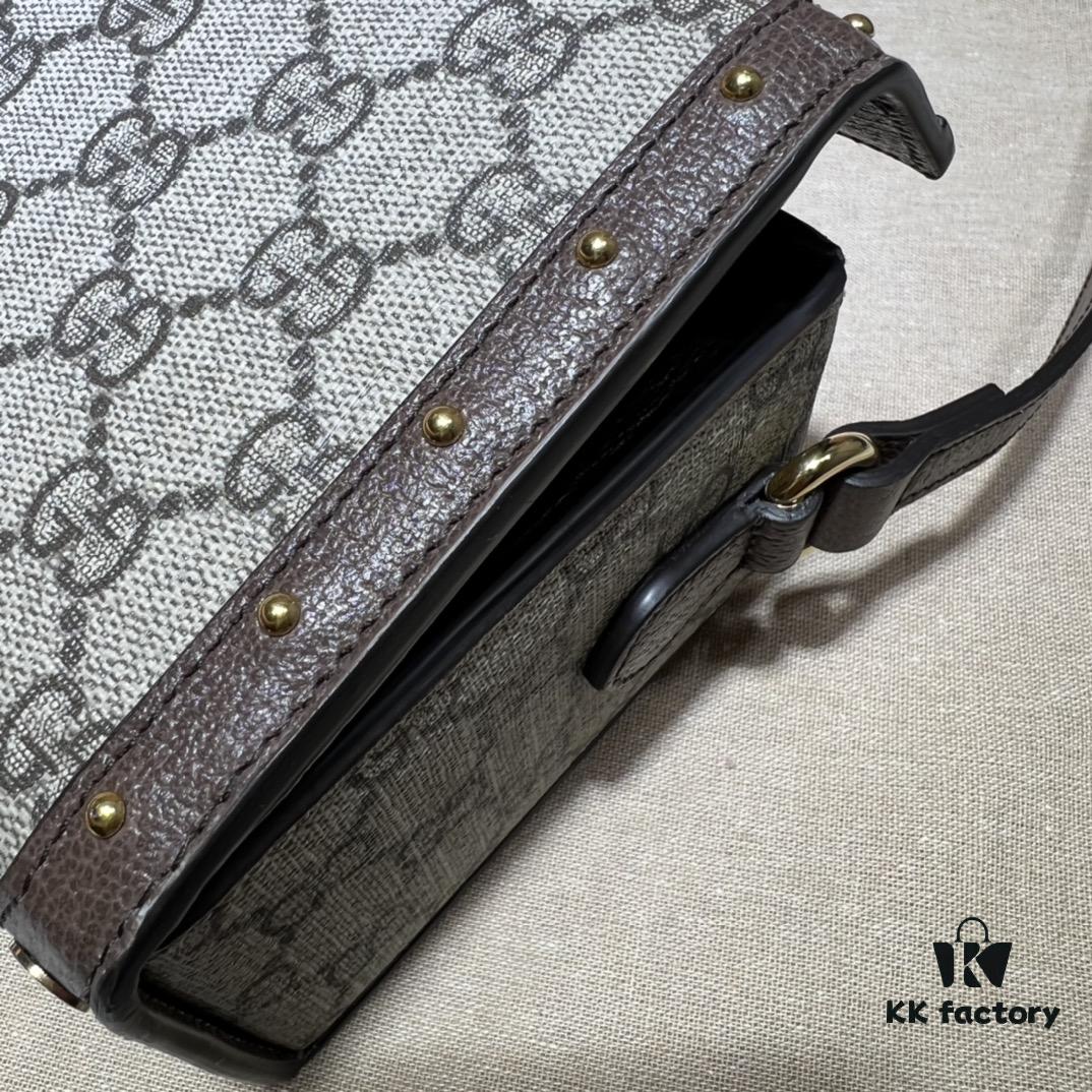 GUCCI New Arrival Cabinet Quality, Top Original Single Item, Actual Photos. Model No. 678460 Coffee Color, Dimensions 18.5×10.5×7.5cm, In Stock Ready to Ship