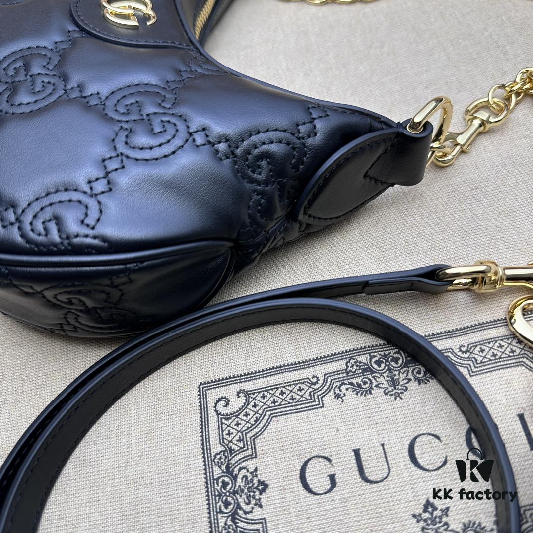 GUCCI High-End Original Stock, In-Hand Real Photos! Model No. 739736 Khaki Color, Dimensions: 21cm W x 14cm H x 6cm D, Ready Stock Available