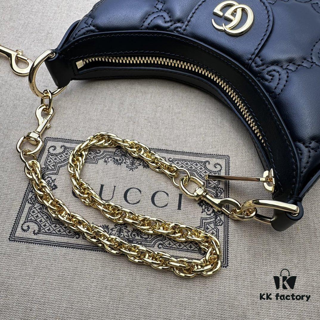 GUCCI High-End Original Stock, In-Hand Real Photos! Model No. 739736 Khaki Color, Dimensions: 21cm W x 14cm H x 6cm D, Ready Stock Available