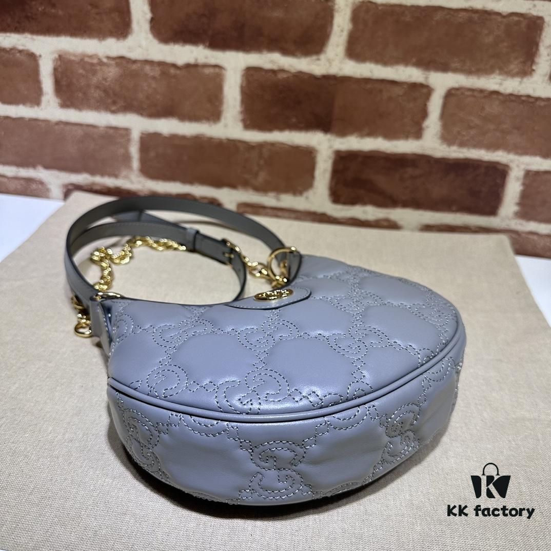 GUCCI High-End Original Order, Counter Quality, Real Photos! Model No. 739736 Gray, Size: 21cm W x 14cm H x 6cm D, In Stock