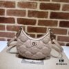 GUCCI Counter Quality, Top Original Single Item, Actual Photos! Model No. 739736 Pinkish Beige, Size: 21cm W x 14cm H x 6cm Side Width, In Stock Ready to Ship