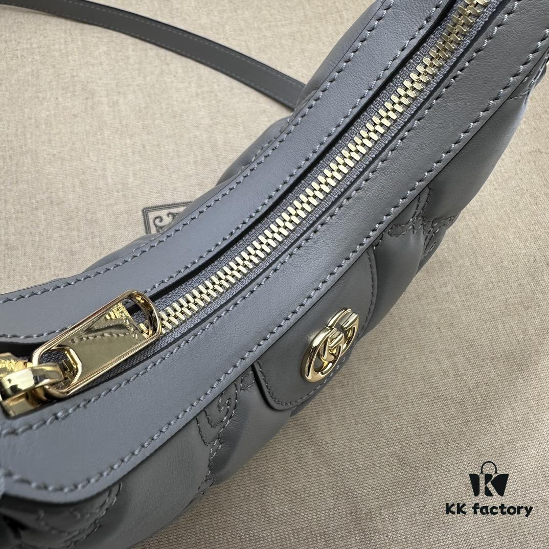 GUCCI High-End Original Order, Counter Quality, Real Photos! Model No. 739736 Gray, Size: 21cm W x 14cm H x 6cm D, In Stock