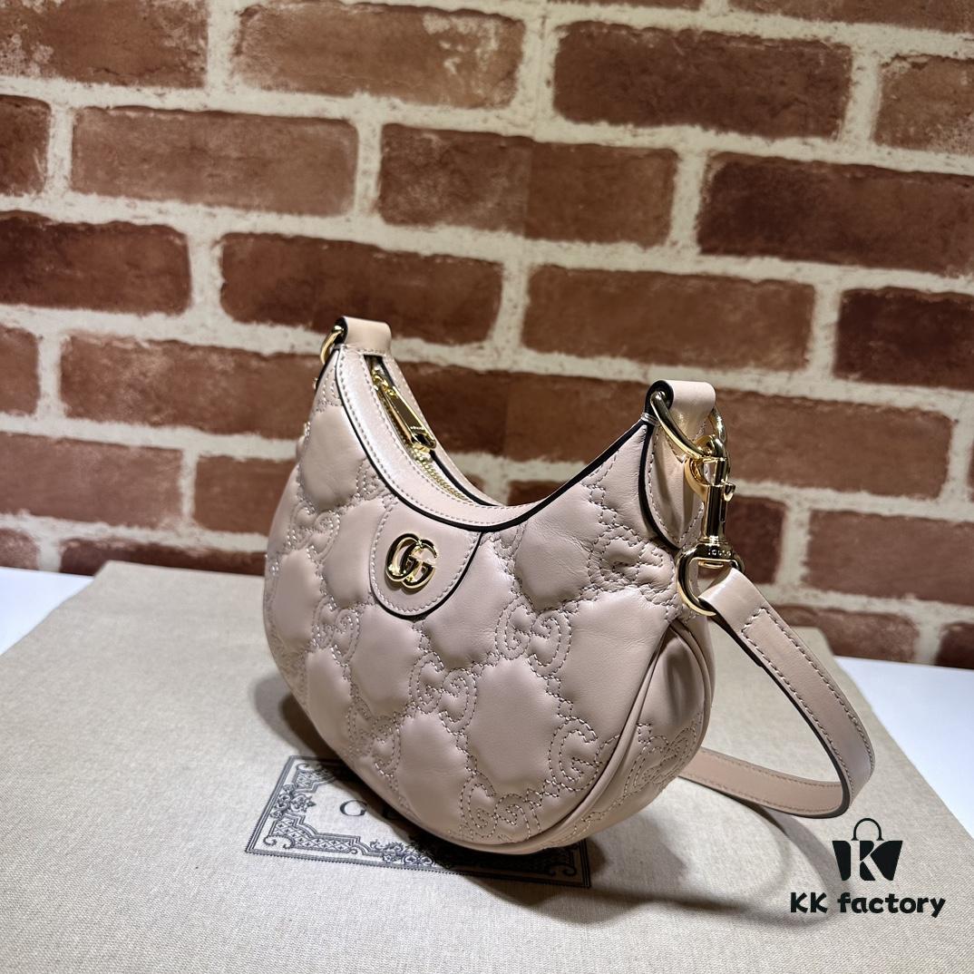 GUCCI Counter Quality, Top Original Single Item, Actual Photos! Model No. 739736 Pinkish Beige, Size: 21cm W x 14cm H x 6cm Side Width, In Stock Ready to Ship