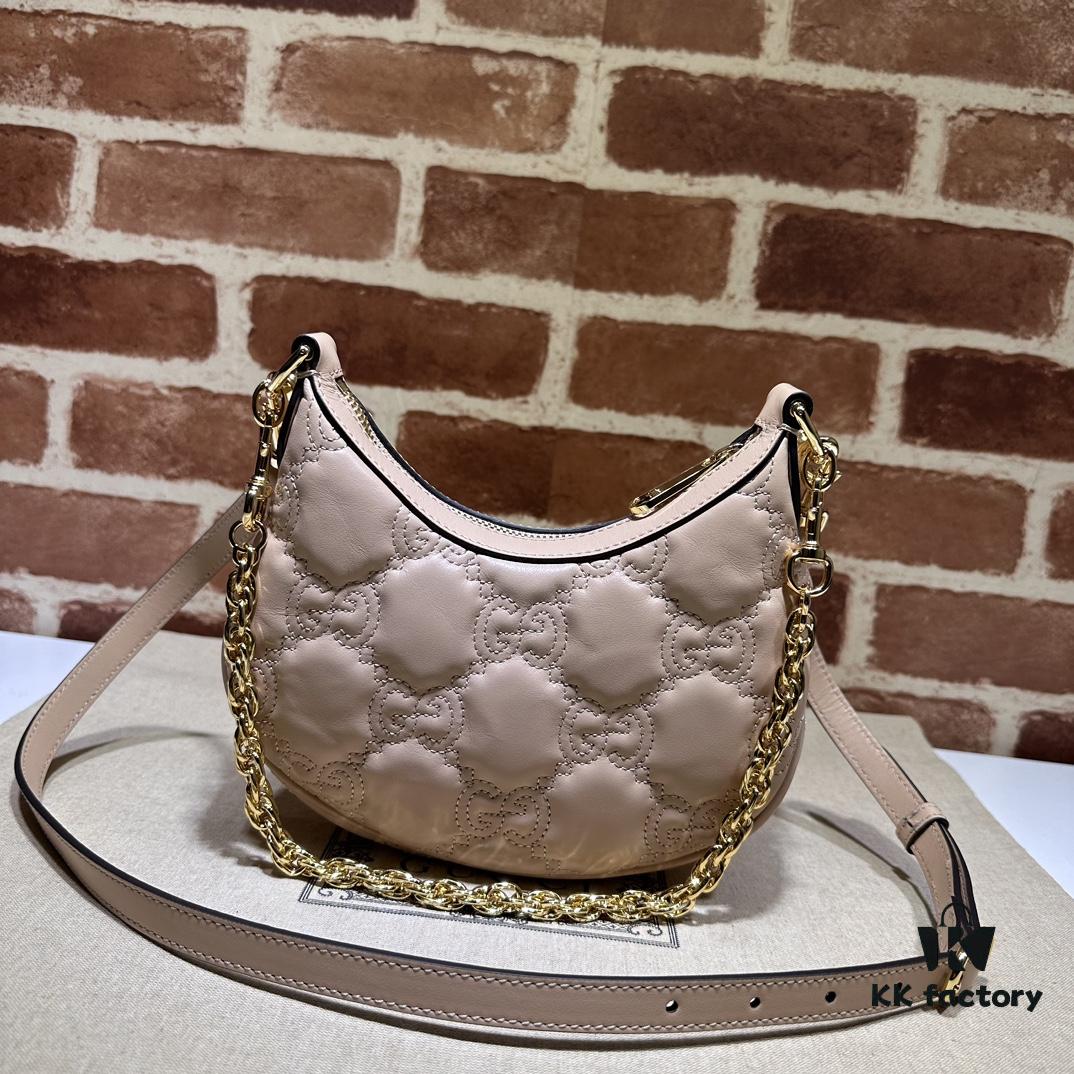 GUCCI Counter Quality, Top Original Single Item, Actual Photos! Model No. 739736 Pinkish Beige, Size: 21cm W x 14cm H x 6cm Side Width, In Stock Ready to Ship