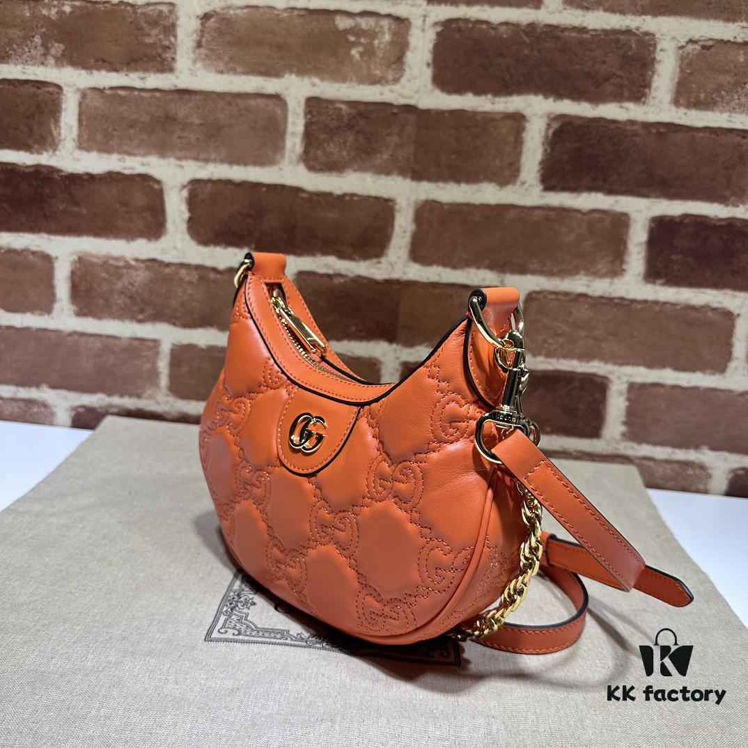 GUCCI High-End Original Stock, In-Stock Item, Real Photo, Model No. 739736 Orange, Size: 21cm (W) x 14cm (H) x 6cm (D)