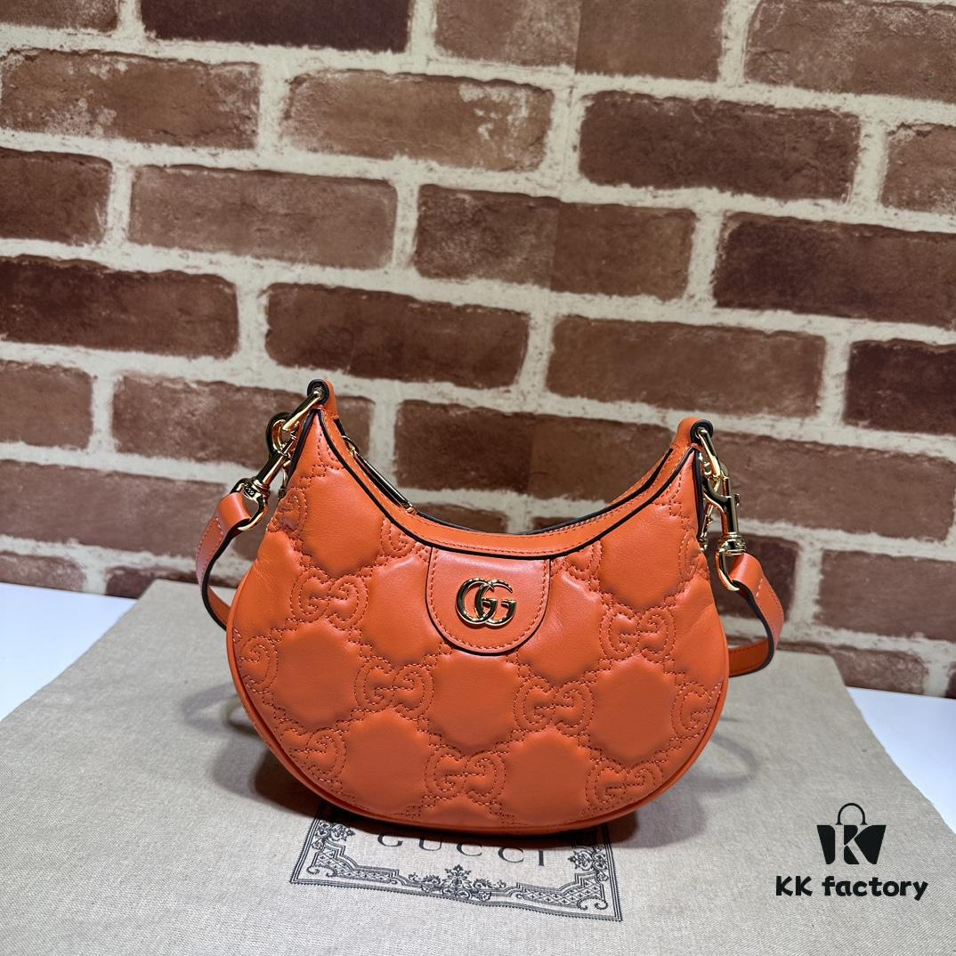 GUCCI High-End Original Stock, In-Stock Item, Real Photo, Model No. 739736 Orange, Size: 21cm (W) x 14cm (H) x 6cm (D)