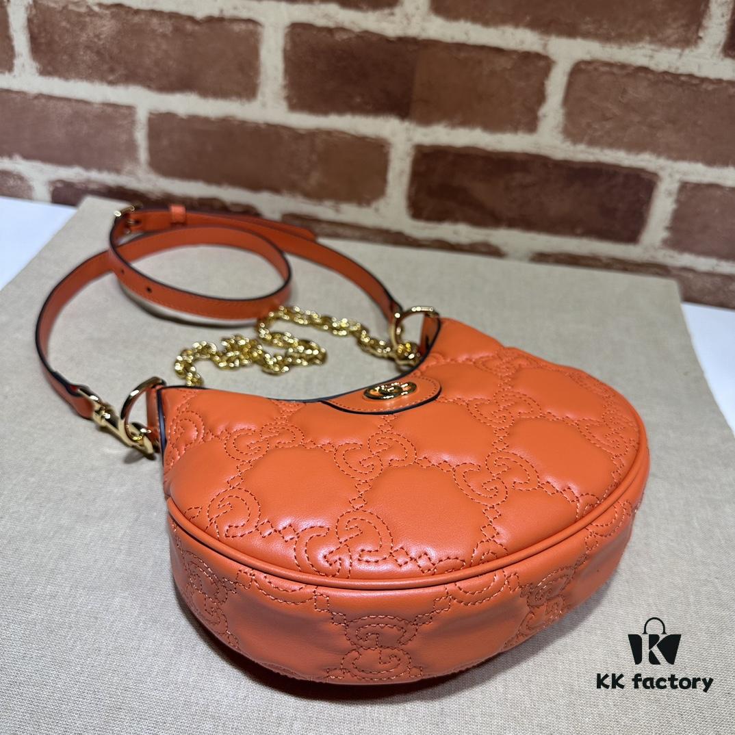 GUCCI High-End Original Stock, In-Stock Item, Real Photo, Model No. 739736 Orange, Size: 21cm (W) x 14cm (H) x 6cm (D)