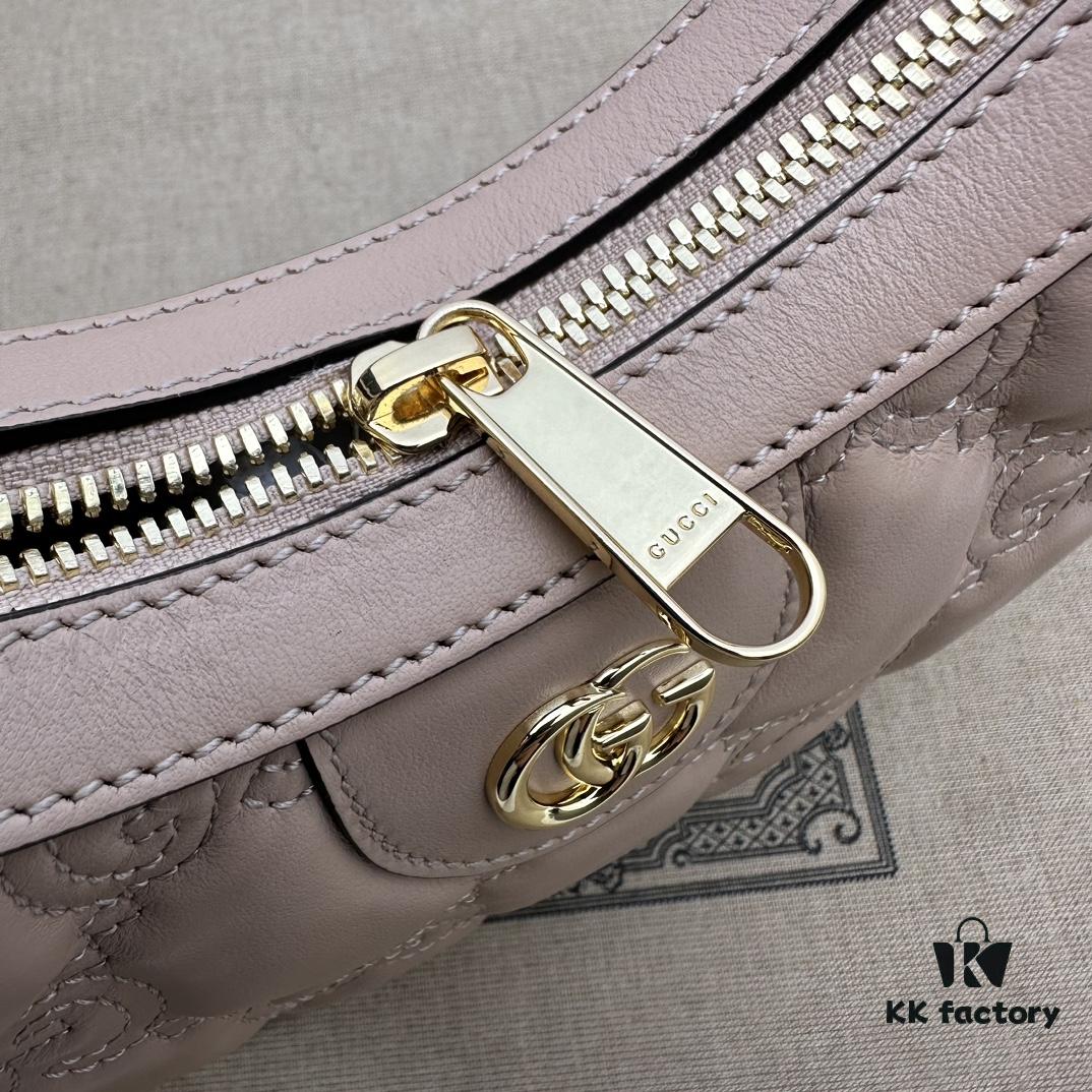 GUCCI Counter Quality, Top Original Single Item, Actual Photos! Model No. 739736 Pinkish Beige, Size: 21cm W x 14cm H x 6cm Side Width, In Stock Ready to Ship