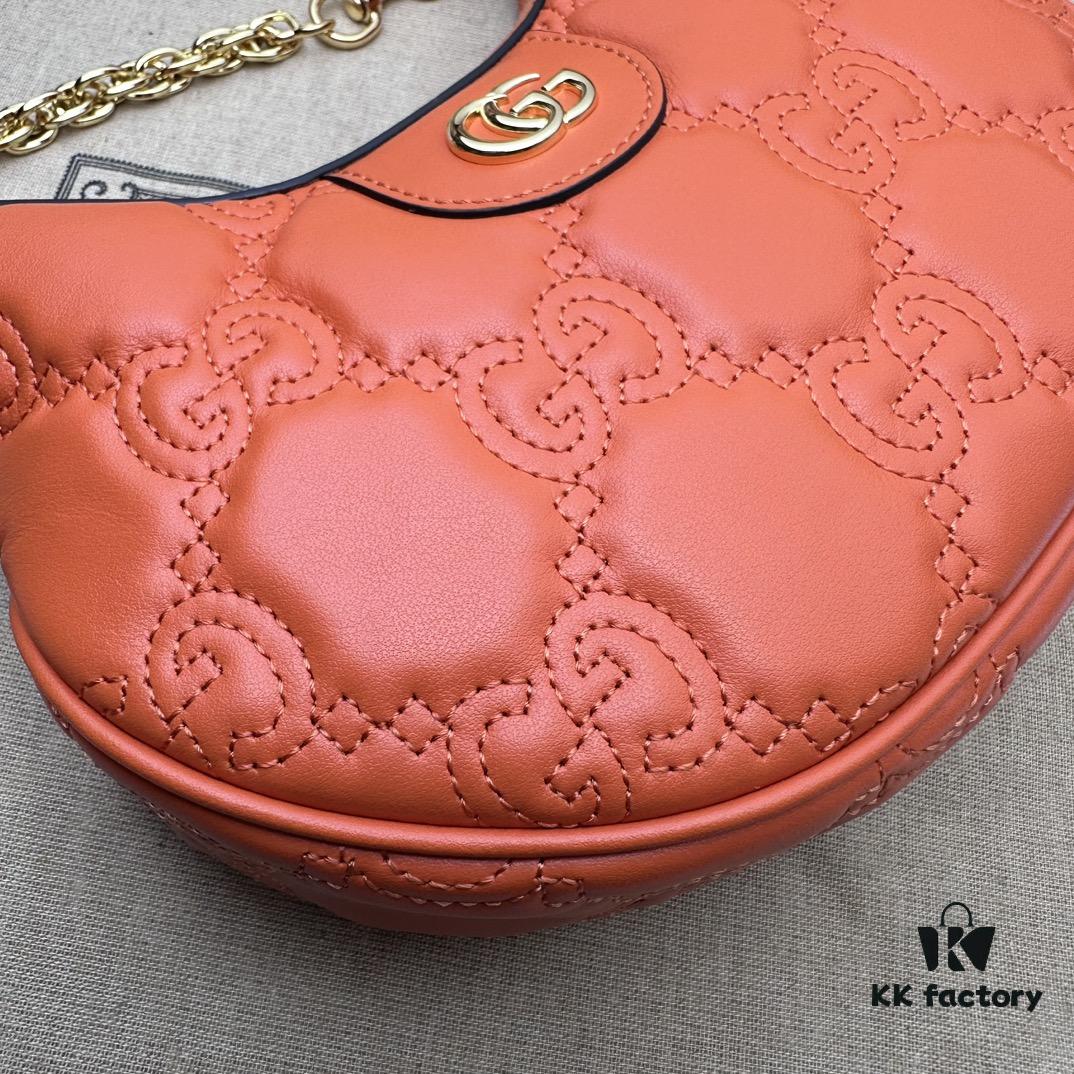 GUCCI High-End Original Stock, In-Stock Item, Real Photo, Model No. 739736 Orange, Size: 21cm (W) x 14cm (H) x 6cm (D)