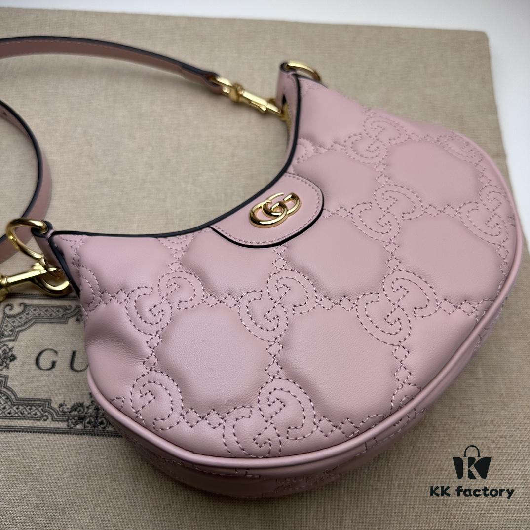 GUCCI Counter Quality, Top Original Single Item, Actual Photos! Model No. 739736 Pink, Size: 21cm W x 14cm H x 6cm D, In Stock Ready to Ship