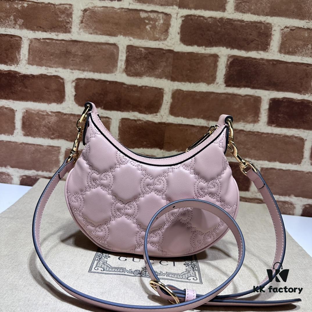 GUCCI Counter Quality, Top Original Single Item, Actual Photos! Model No. 739736 Pink, Size: 21cm W x 14cm H x 6cm D, In Stock Ready to Ship