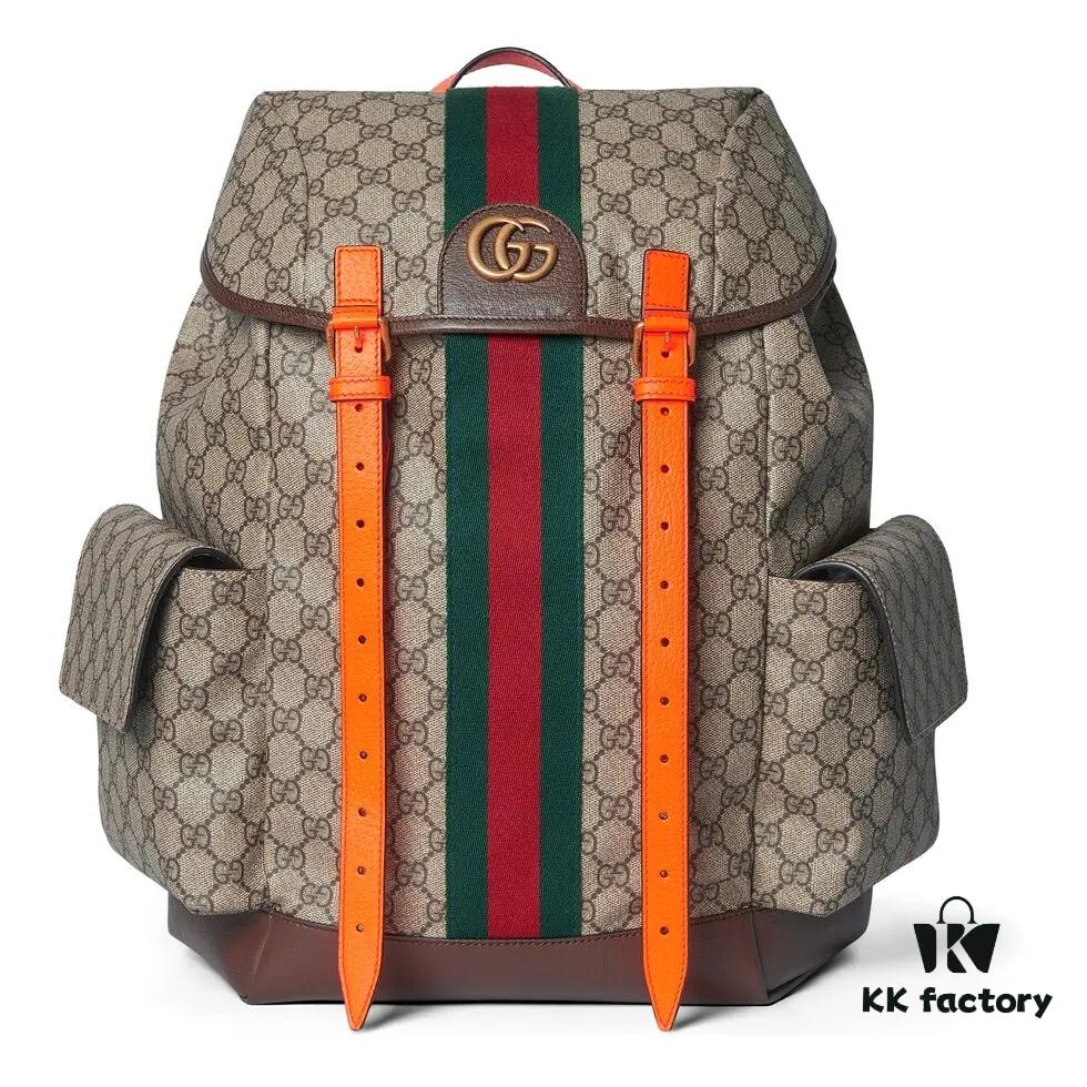 GUCCI Counter Quality, Top Original Single Item, Real Photos! Model No. 598140 Fluorescent Orange, Size: 24cm W x 40cm H x 16cm Side Width, In Stock Ready to Ship