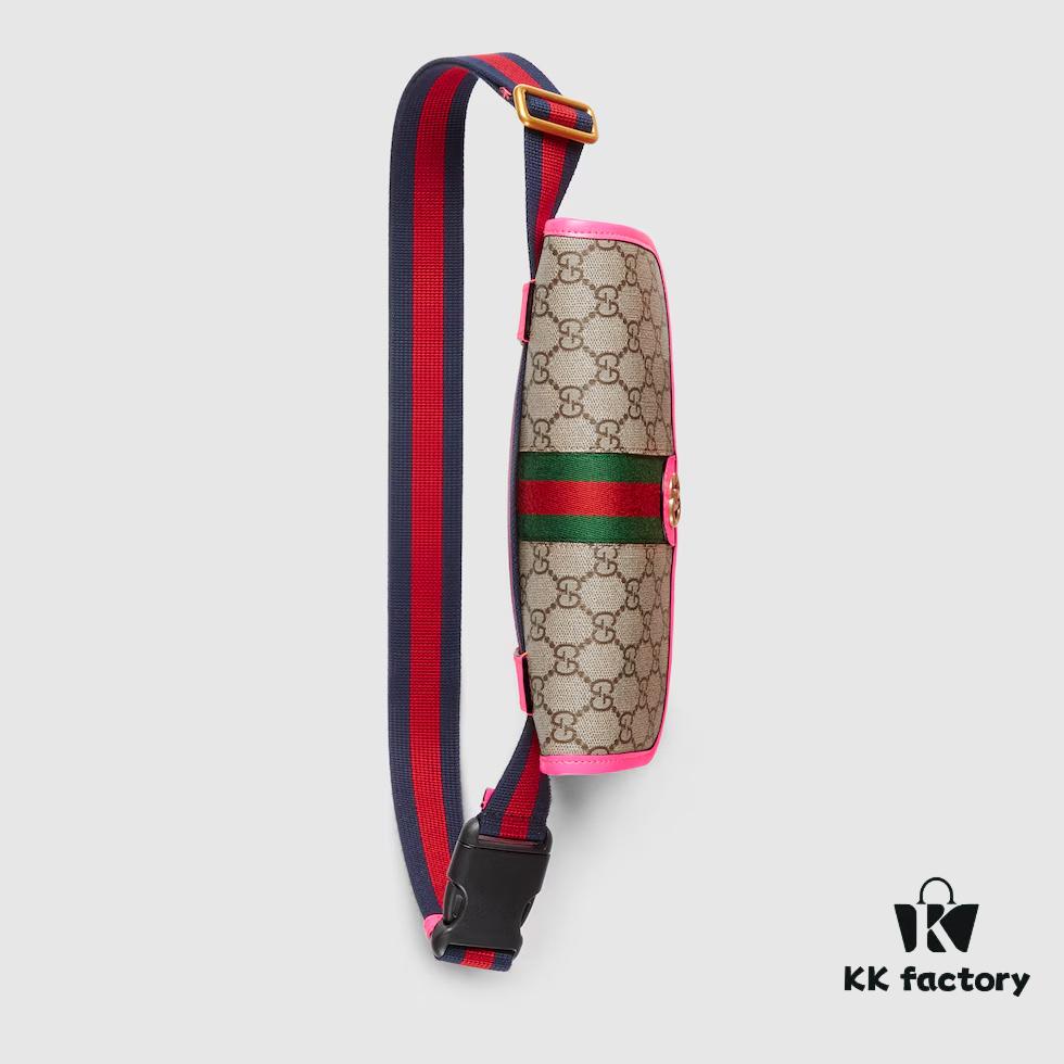 GUCCI New Arrival Authentic Quality, Top-Grade Original Order Item, Real Photo! Model No. 752597 Fluorescent Purple-Red, Size: 23.9cm (W) x 17cm (H) x 3.6cm (D), In Stock Ready to Ship