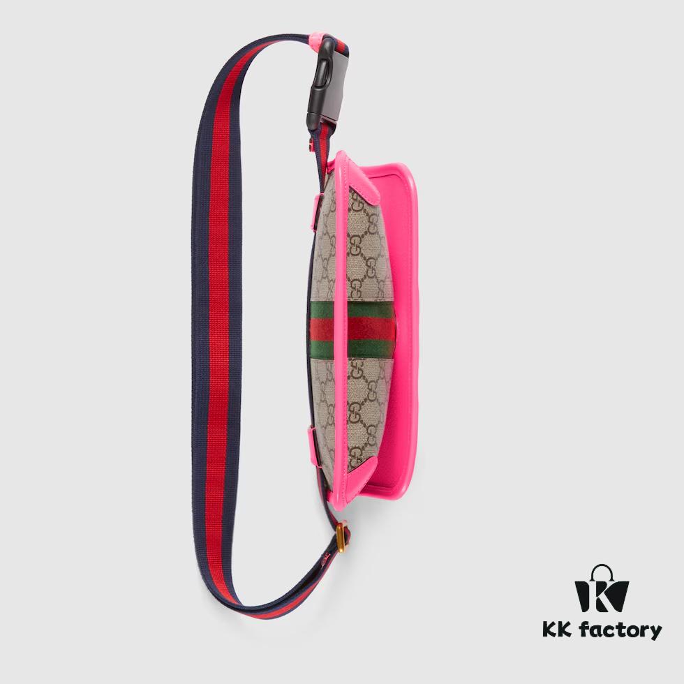 GUCCI New Arrival Authentic Quality, Top-Grade Original Order Item, Real Photo! Model No. 752597 Fluorescent Purple-Red, Size: 23.9cm (W) x 17cm (H) x 3.6cm (D), In Stock Ready to Ship