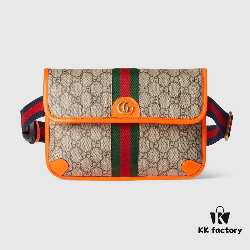 GUCCI New Arrival Authentic Quality, Top-tier Original Order Item, Real Product Photos! Model No. 752597 Fluorescent Orange, Size: 23.9 x 17 x 3.6 cm, In Stock and Ready to Ship