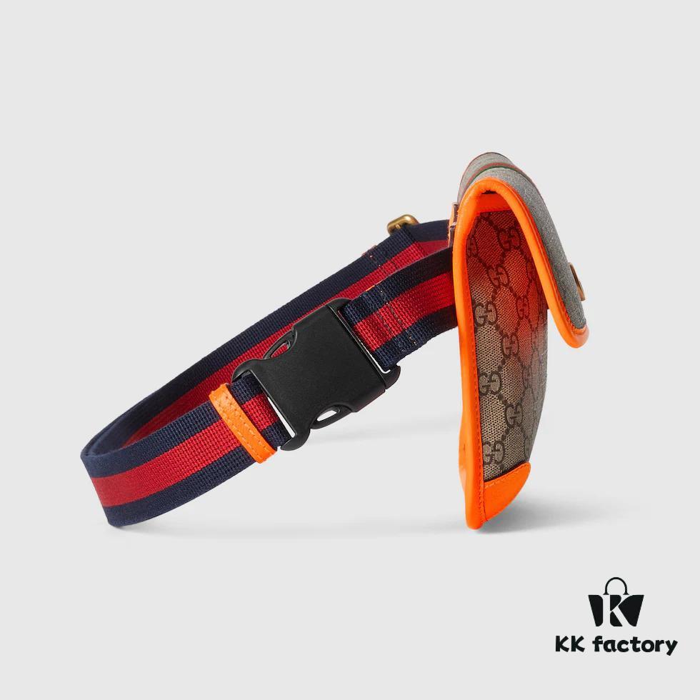 GUCCI New Arrival Authentic Quality, Top-tier Original Order Item, Real Product Photos! Model No. 752597 Fluorescent Orange, Size: 23.9 x 17 x 3.6 cm, In Stock and Ready to Ship