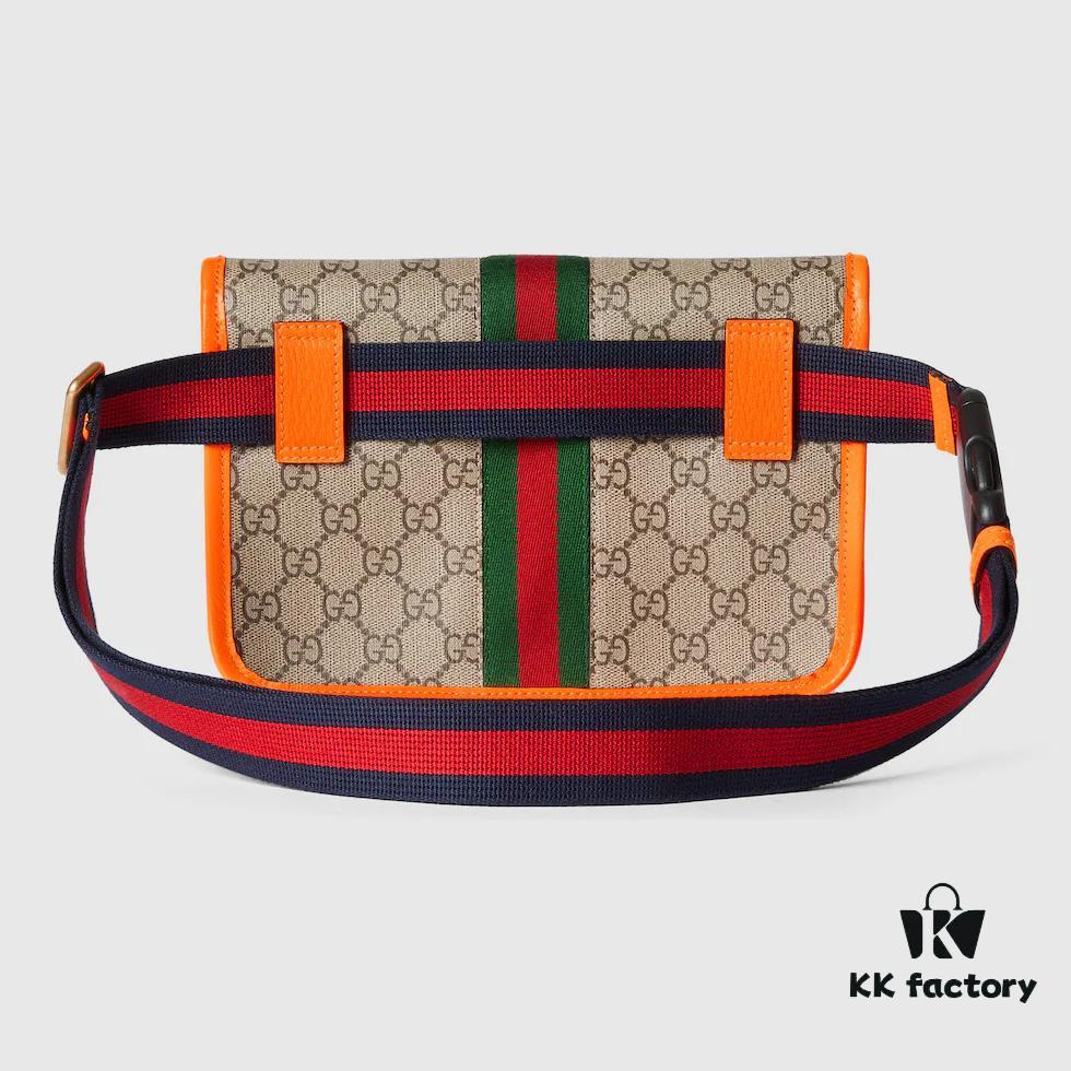 GUCCI New Arrival Authentic Quality, Top-tier Original Order Item, Real Product Photos! Model No. 752597 Fluorescent Orange, Size: 23.9 x 17 x 3.6 cm, In Stock and Ready to Ship