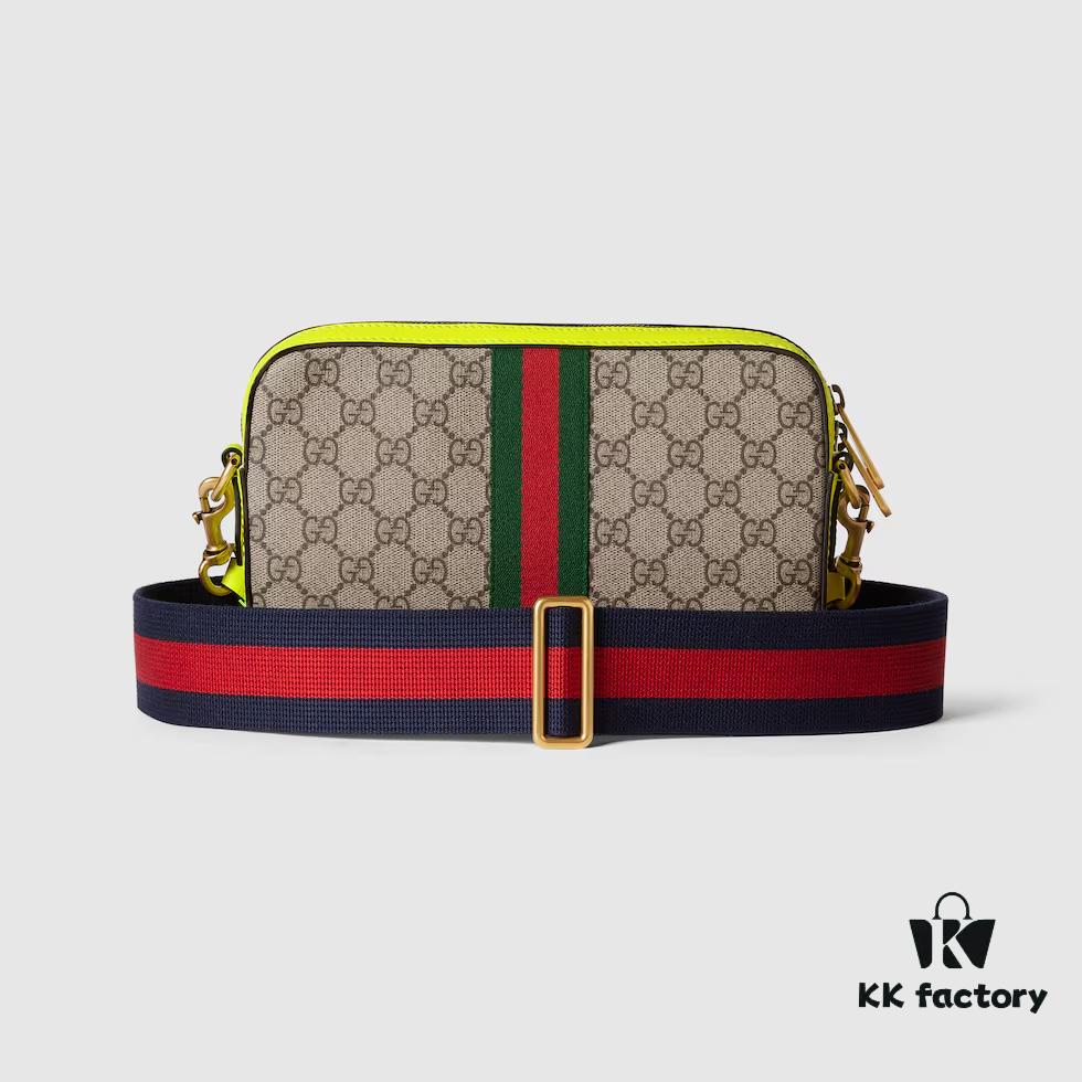 GUCCI Counter Quality, Top Original Single Item, Actual Photos! Model No. 699439 Fluorescent Yellow, Size: 23.5 x 16 x 4.5 cm (W x H x D), In Stock