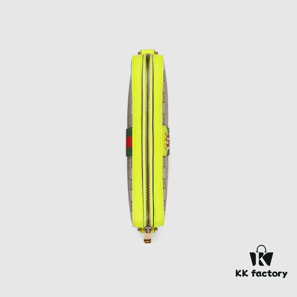 GUCCI Counter Quality, Top Original Single Item, Actual Photos! Model No. 699439 Fluorescent Yellow, Size: 23.5 x 16 x 4.5 cm (W x H x D), In Stock