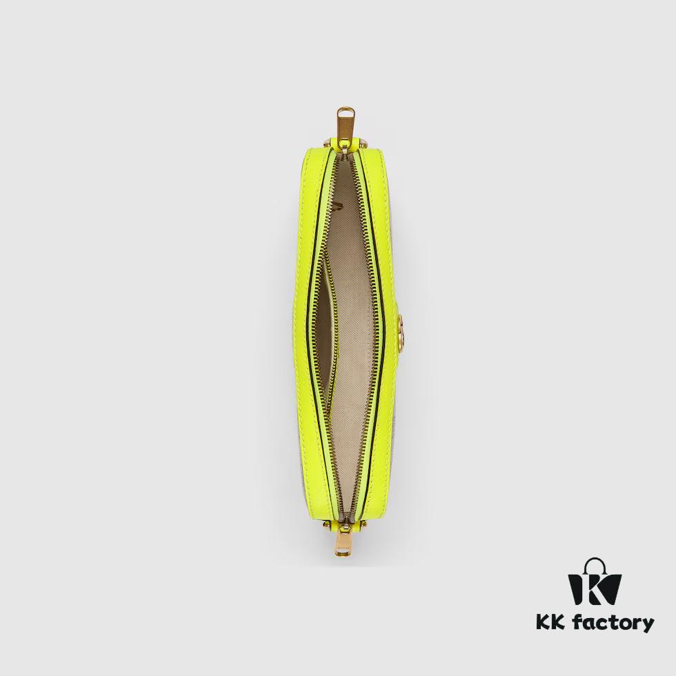 GUCCI Counter Quality, Top Original Single Item, Actual Photos! Model No. 699439 Fluorescent Yellow, Size: 23.5 x 16 x 4.5 cm (W x H x D), In Stock