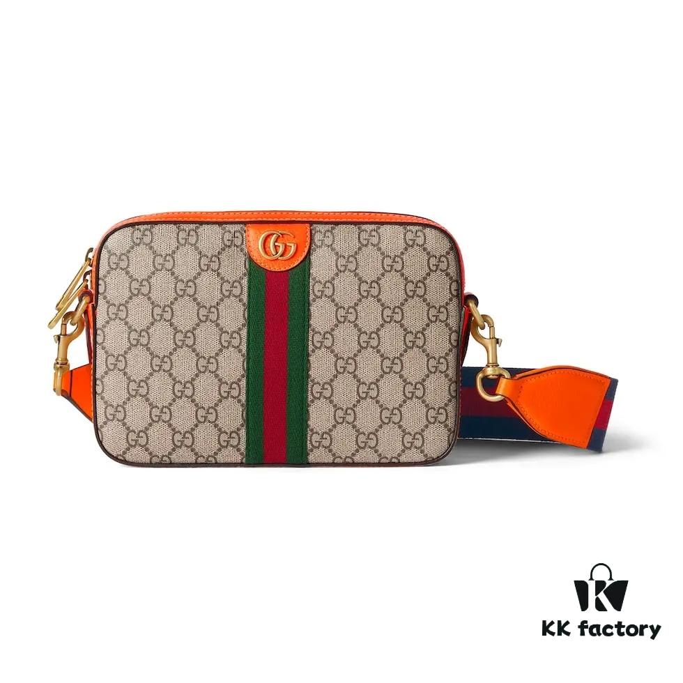 GUCCI Counter Quality, Top Original Single Item, Actual Photos! Model No. 699439 Fluorescent Orange, Size: 23.5 x 16 x 4.5 cm