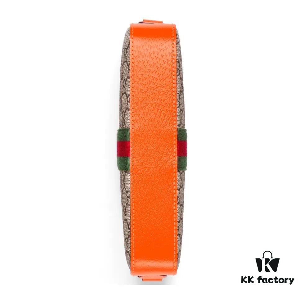 GUCCI Counter Quality, Top Original Single Item, Actual Photos! Model No. 699439 Fluorescent Orange, Size: 23.5 x 16 x 4.5 cm