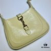 GUCCI Counter Quality, Top Original Stock, Actual Photos! Model No. 782889 Light Yellow Patent Leather, Size: 19.5 x 18 x 3.5 cm (W x H x D), In Stock and Ready to Ship