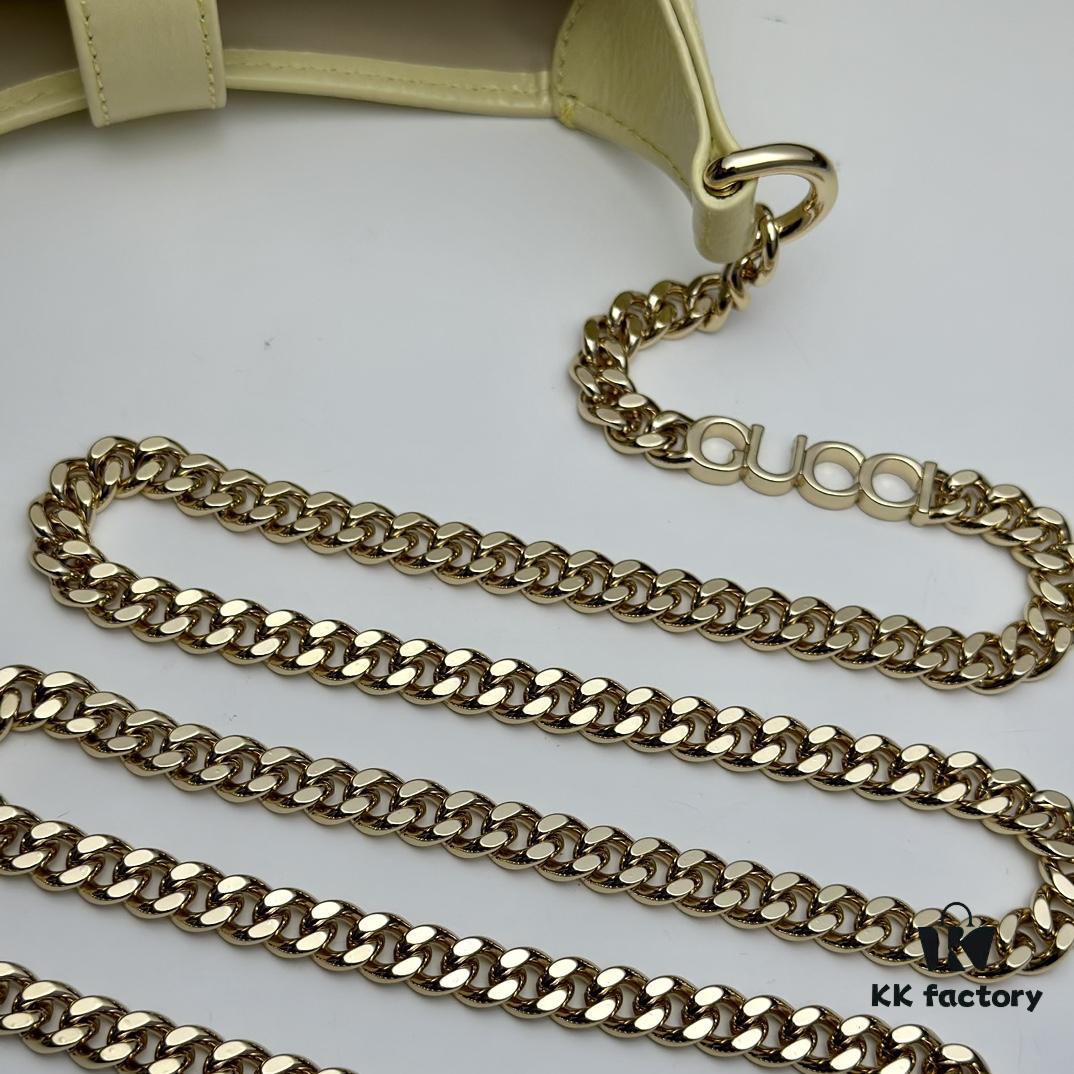 GUCCI Counter Quality, Top Original Stock, Actual Photos! Model No. 782889 Light Yellow Patent Leather, Size: 19.5 x 18 x 3.5 cm (W x H x D), In Stock and Ready to Ship