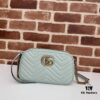 GUCCI Hot Item, Cabinet Quality, Top Original Single Product, Real Photos, Model Number: 447632 Light Green, Size: 24cm x 13cm x 7cm, In Stock Ready to Ship