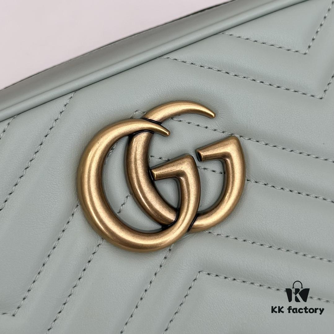 GUCCI Hot Item, Cabinet Quality, Top Original Single Product, Real Photos, Model Number: 447632 Light Green, Size: 24cm x 13cm x 7cm, In Stock Ready to Ship