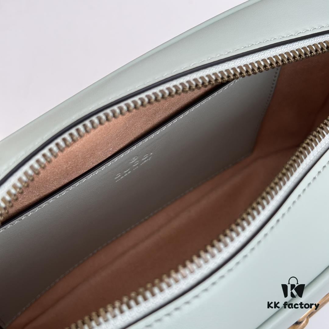 GUCCI Hot Item, Cabinet Quality, Top Original Single Product, Real Photos, Model Number: 447632 Light Green, Size: 24cm x 13cm x 7cm, In Stock Ready to Ship