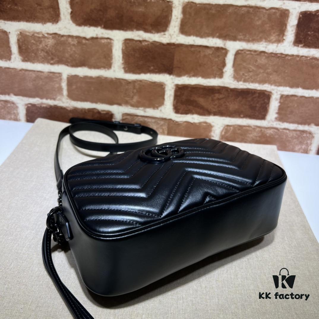 GUCCI New Arrival Cabinet Quality, Top Original Single Item, Actual Photos! Model No. 447632 Calfskin Black Hardware, Dimensions: Width 24cm x Height 12cm x Side Width 7cm, In Stock Ready to Ship