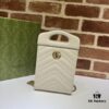 GUCCI Counter Quality, Top Original Single Item, Actual Photos! Model No. 699756 White Leather, Size: W14 x H23 x D4.5, In Stock and Ready to Ship