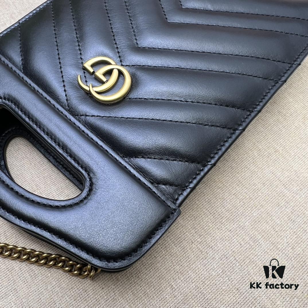 GUCCI High-End Original Stock, Counter Quality, Real Photos Available! Model No. 699756 Calfskin, Dimensions: W14 x H23 x D4.5, In Stock for Immediate Shipment