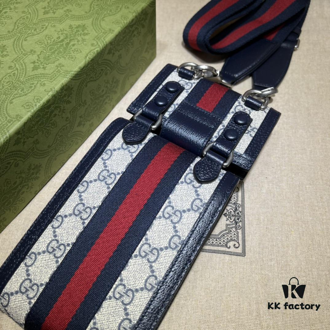 GUCCI New Arrival High-Quality Authentic Stock, Real Product Photos. Model No. 699173 Blue Edge, Size 11.5X18X3.5, In Stock for Immediate Shipment