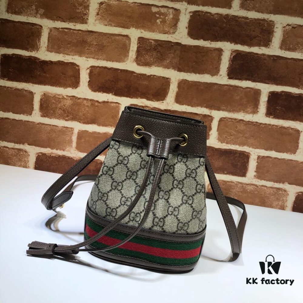 GUCCI New Arrival High-Quality Authentic Stock, Top-Tier Original Order Item, Real Photo, (Original Order Matching Hardware), Model No. 550620 Coffee Color, Size W15xH18xD9.5cm, In Stock