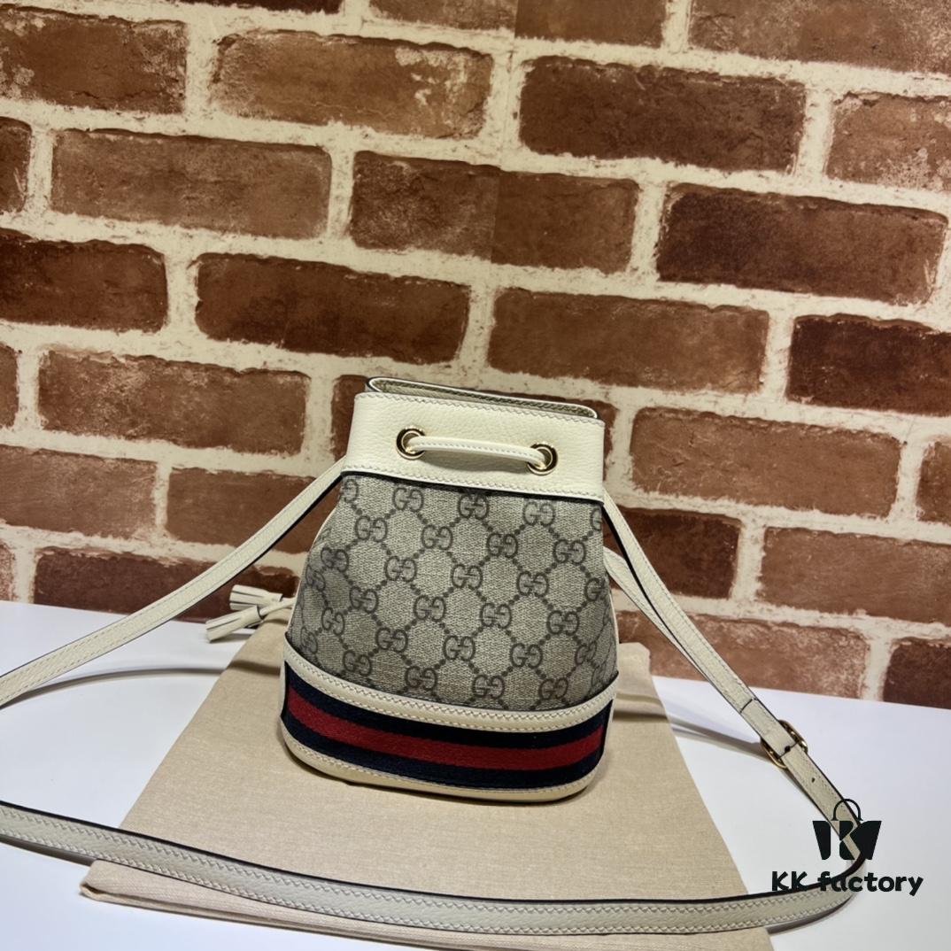 GUCCI New Arrival Cabinet Quality, Top Original Single Goods, Real Photo, (Original Single Matching Hardware), Model No. 550620 Coffee and White, Size W15xH18xD9.5cm, In Stock