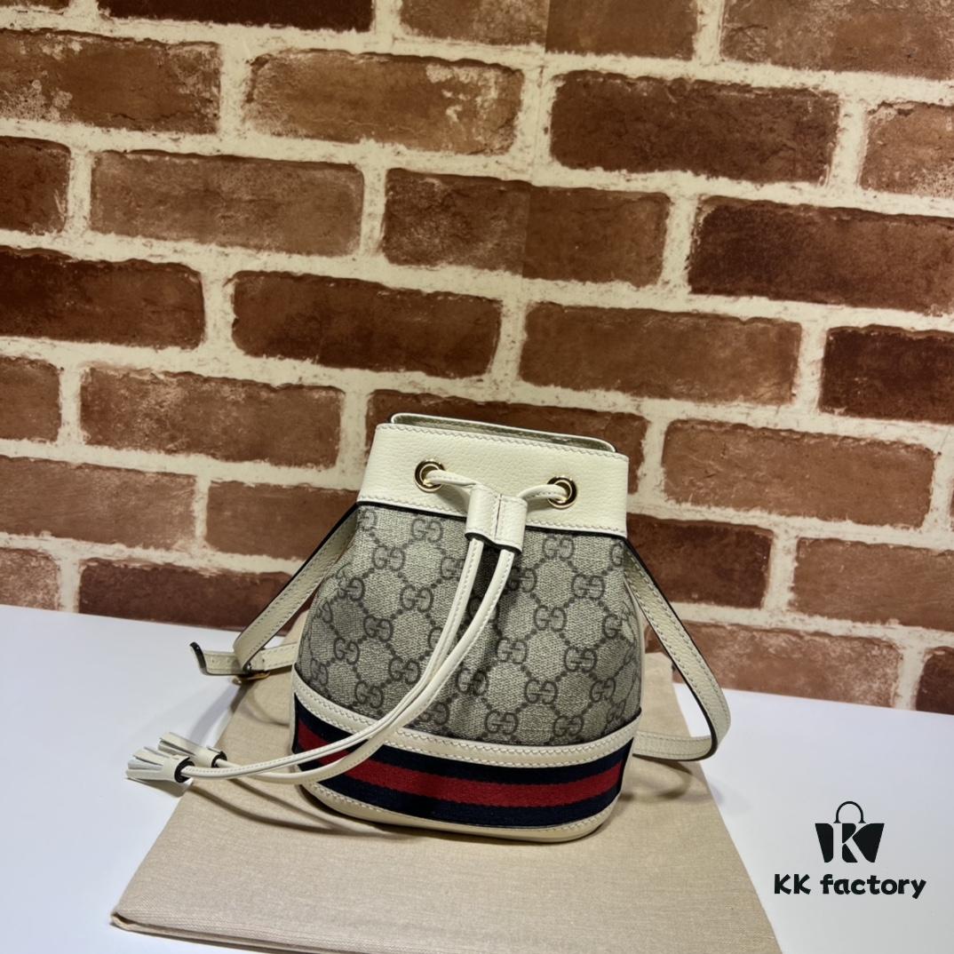 GUCCI New Arrival Cabinet Quality, Top Original Single Goods, Real Photo, (Original Single Matching Hardware), Model No. 550620 Coffee and White, Size W15xH18xD9.5cm, In Stock