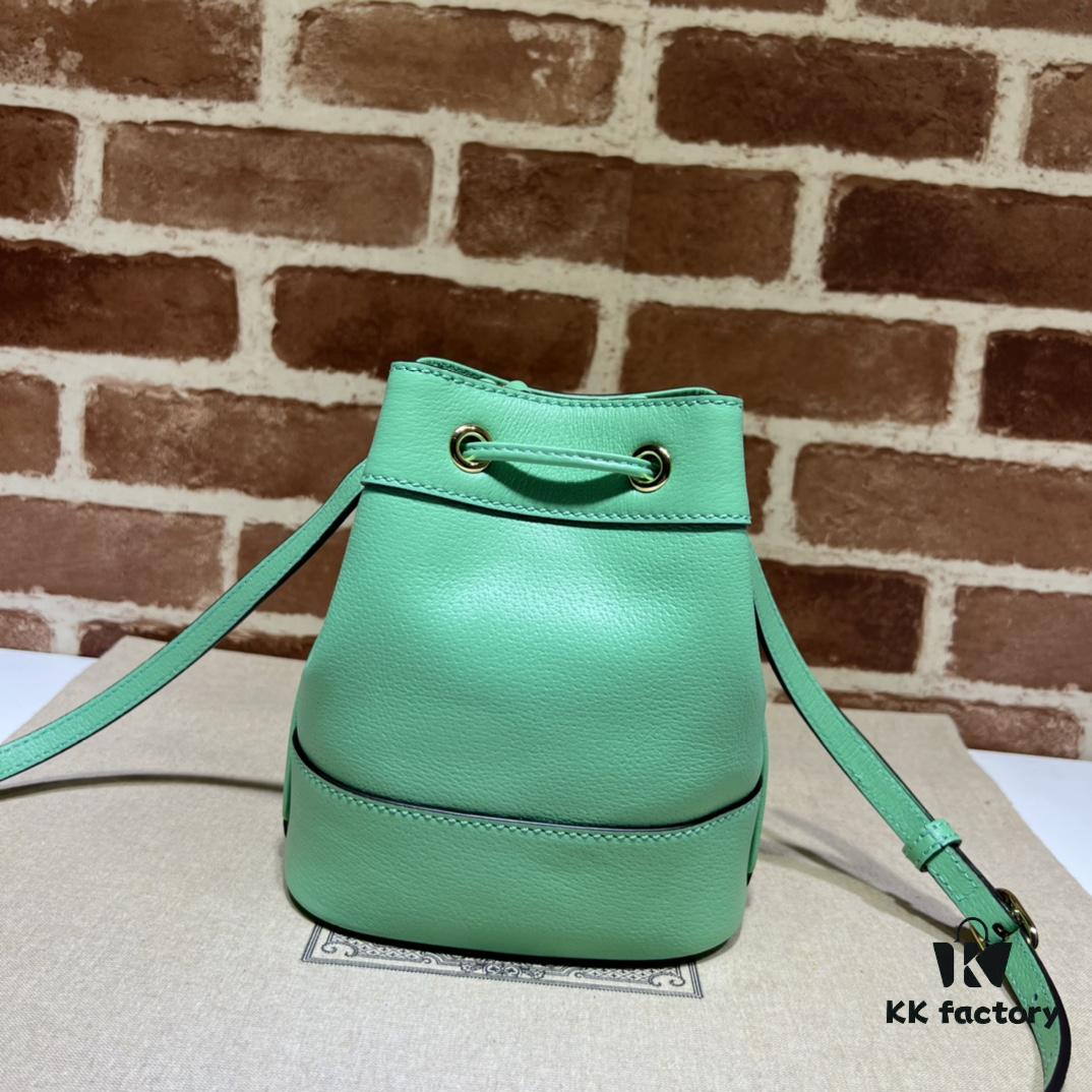 GUCCI Counter Quality, Top Original Single Item, Actual Photos! Model No. 550620 Mint Green, Size: 15 x 18 x 9.5 cm (W x H x D), In Stock