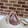 GUCCI New Arrival Cabinet Quality, Top Original Single Item, Real Photo, Model Number 550620 Pink Fabric with Pink Leather, Size W15xH18xD9.5cm, In Stock