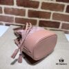 GUCCI New Arrival Cabinet Quality, Top Original Single Item, Real Photo, Model Number 550620 Pink Fabric with Pink Leather, Size W15xH18xD9.5cm, In Stock