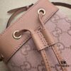 GUCCI New Arrival Cabinet Quality, Top Original Single Item, Real Photo, Model Number 550620 Pink Fabric with Pink Leather, Size W15xH18xD9.5cm, In Stock