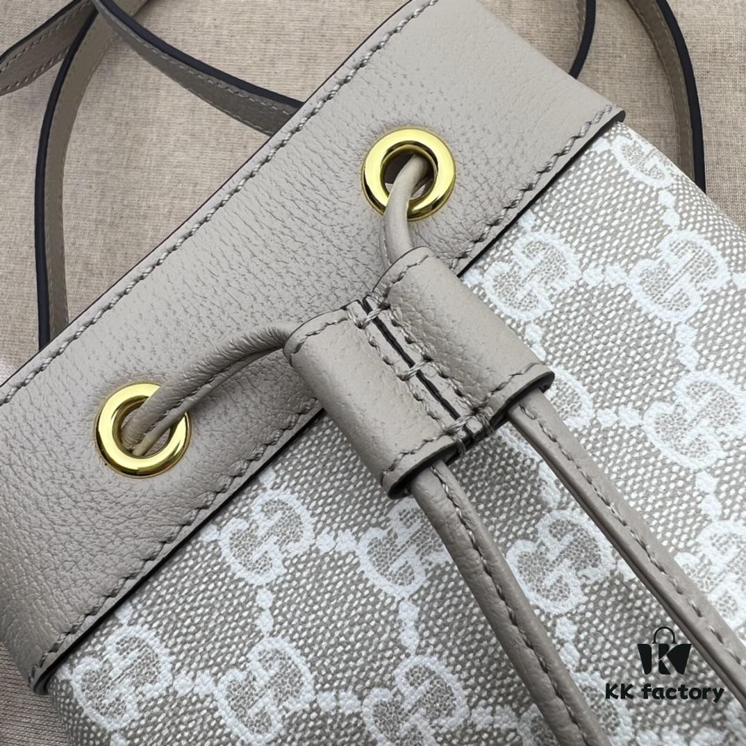 GUCCI New Arrival High-Quality Authentic Stock, Top-Tier Original Order Item, Real Photo, Original Order Matching Hardware, Model No. 550620 Millet Glue Oatmeal, Size W15xH18xD9.5cm, In Stock