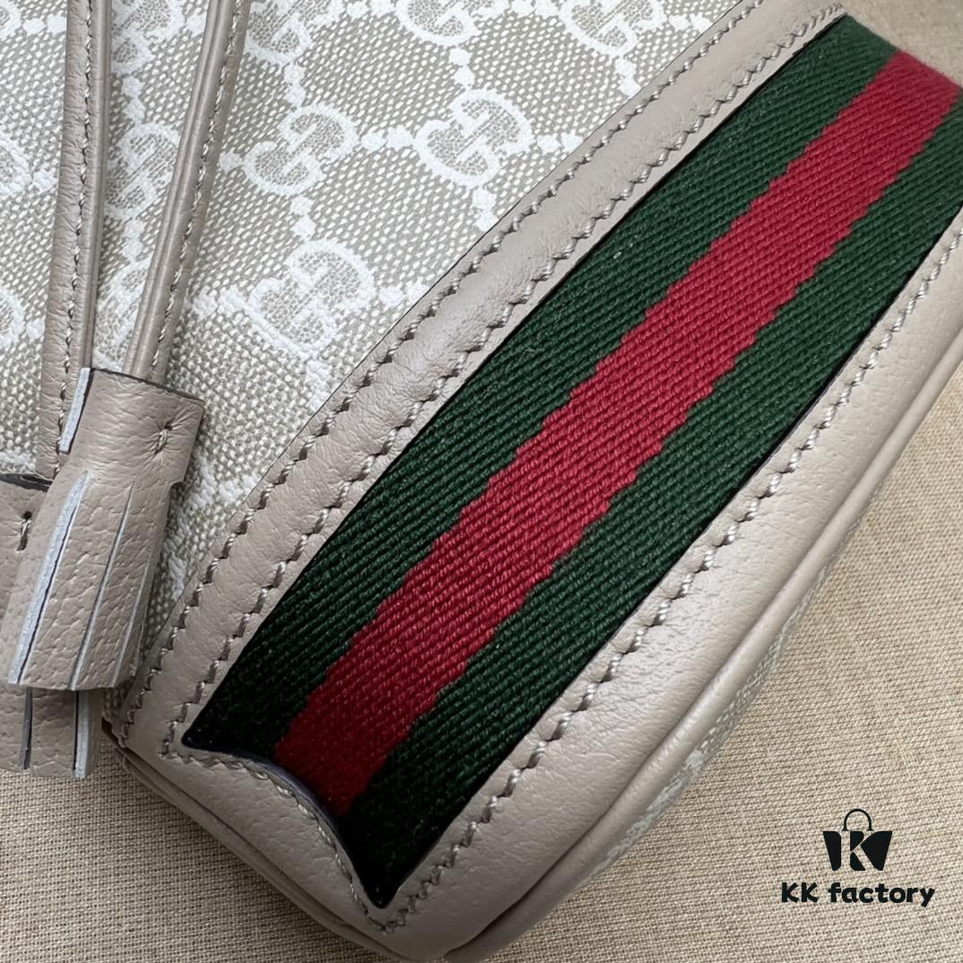 GUCCI New Arrival High-Quality Authentic Stock, Top-Tier Original Order Item, Real Photo, Original Order Matching Hardware, Model No. 550620 Millet Glue Oatmeal, Size W15xH18xD9.5cm, In Stock
