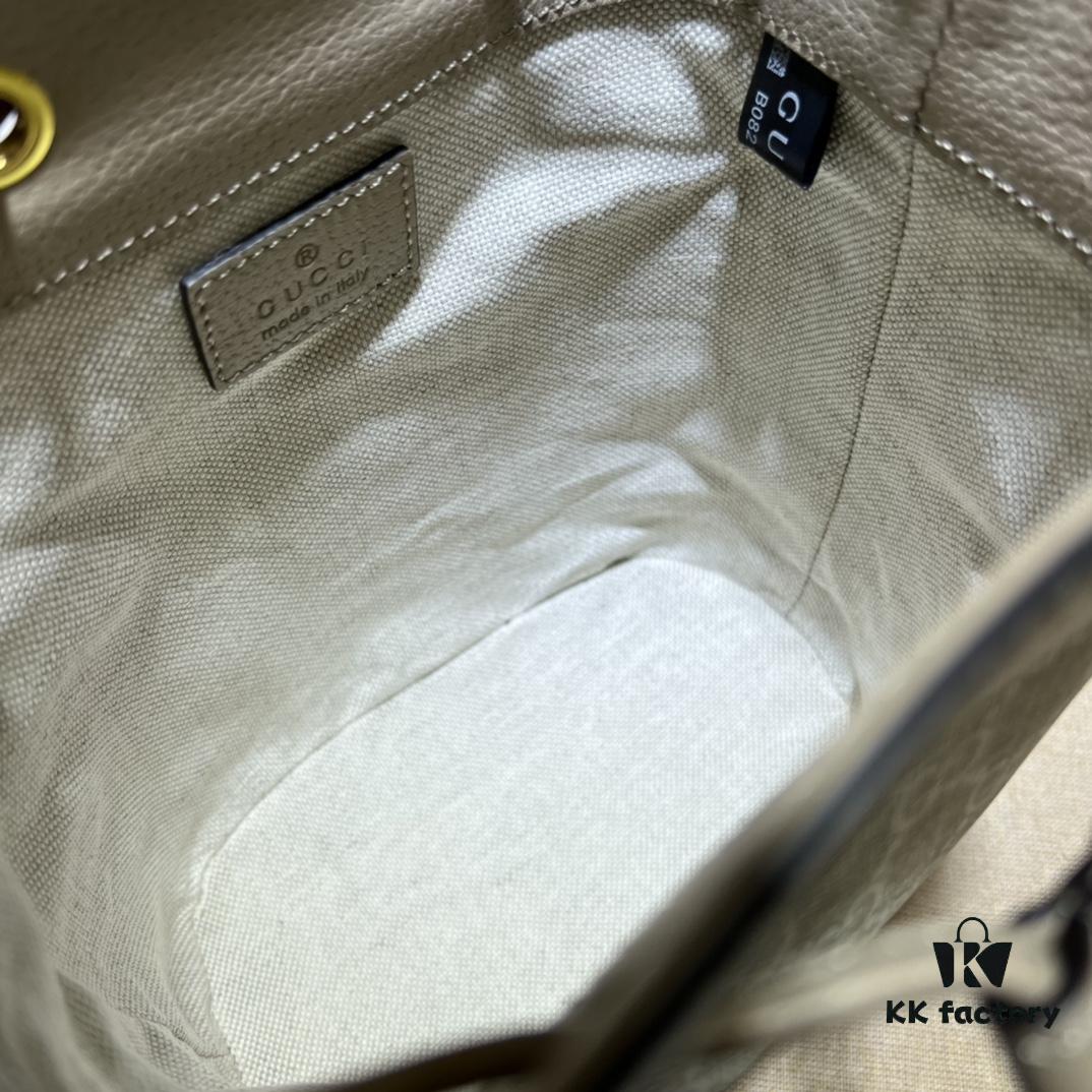 GUCCI New Arrival High-Quality Authentic Stock, Top-Tier Original Order Item, Real Photo, Original Order Matching Hardware, Model No. 550620 Millet Glue Oatmeal, Size W15xH18xD9.5cm, In Stock