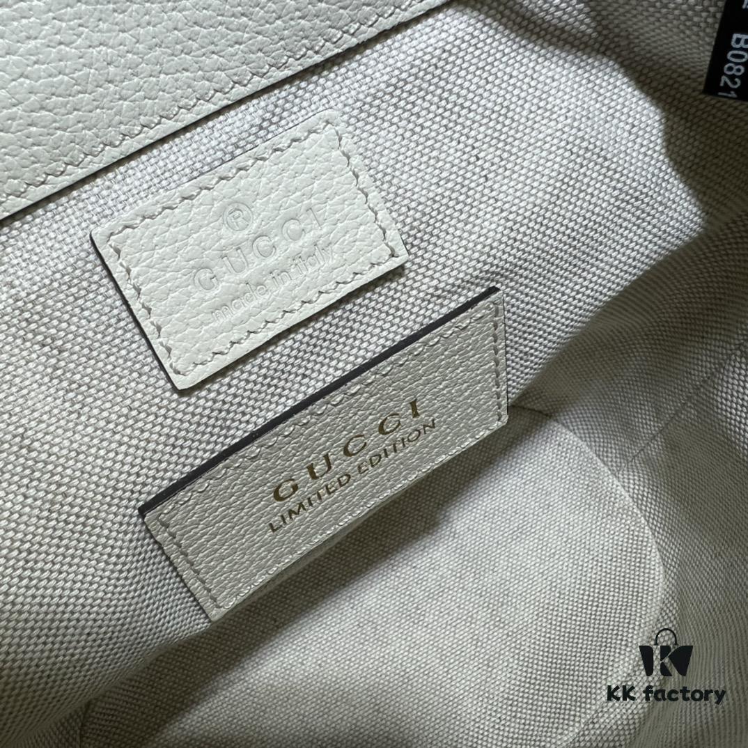 GUCCI Counter Quality, Top Original Single Item, Actual Photos! Model No. 550620 Beige Rubber/Beige Leather, Dimensions: 15cm W x 18cm H x 9.5cm D, In Stock for Immediate Shipment