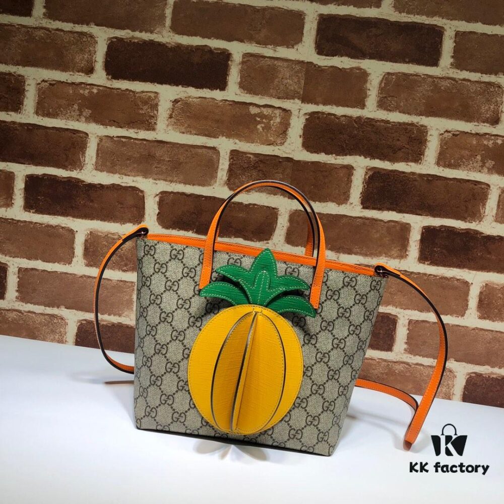 GUCCI New Arrival Cabinet Quality, Top Original Single Item, Actual Photos! Model No. 585933 Pineapple Bag, Size: 21cm (W) x 20cm (H) x 10cm (Side Width), Ready Stock