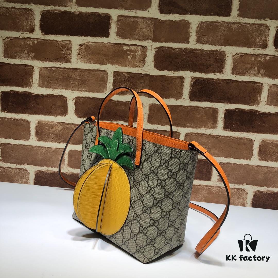 GUCCI New Arrival Cabinet Quality, Top Original Single Item, Actual Photos! Model No. 585933 Pineapple Bag, Size: 21cm (W) x 20cm (H) x 10cm (Side Width), Ready Stock