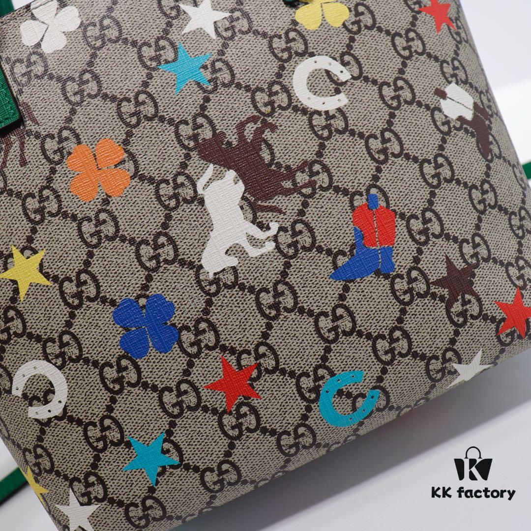 GUCCI High-End Original Single Item, Real Photo, Model No. 585933 Pegasus Bag, Size: 21 x 20 x 10 cm