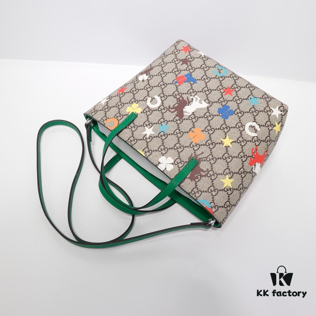 GUCCI High-End Original Single Item, Real Photo, Model No. 585933 Pegasus Bag, Size: 21 x 20 x 10 cm